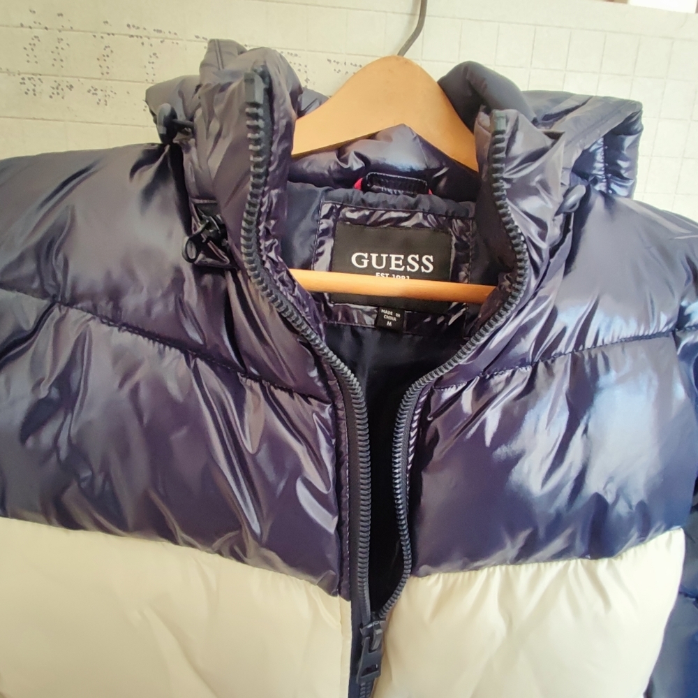 GUESS Chevron Hood Blue/White - Picture 5 of 7
